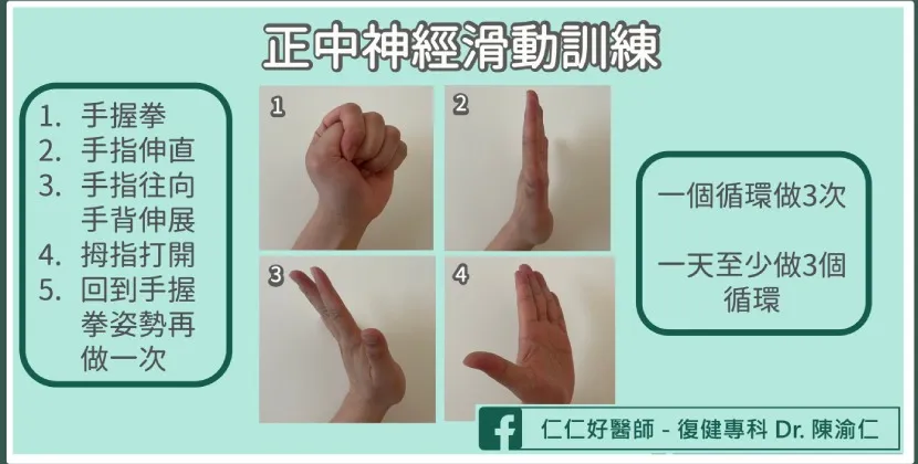 正中神經滑動訓練