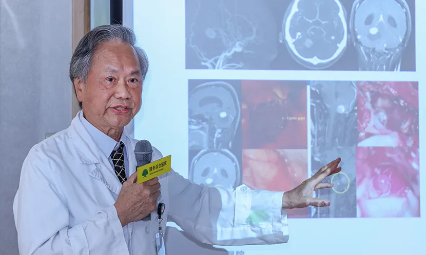 黃金山表示,VHL不是腫瘤轉移,而是全身各器官自己長出腫瘤。圖片來源 / 邱玉珍攝