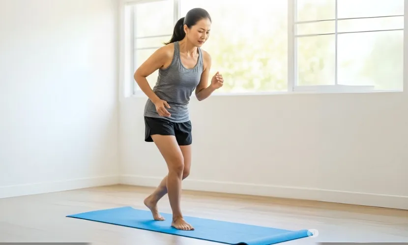 最夯運動超慢跑，可能讓你「踩」出筋膜炎？物理治療師推薦運動墊在家也能安心運動減重。