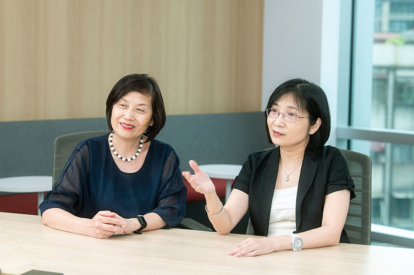 台灣傷口造口及失禁護理學會理事長于博芮與傷造師蕭晴文
