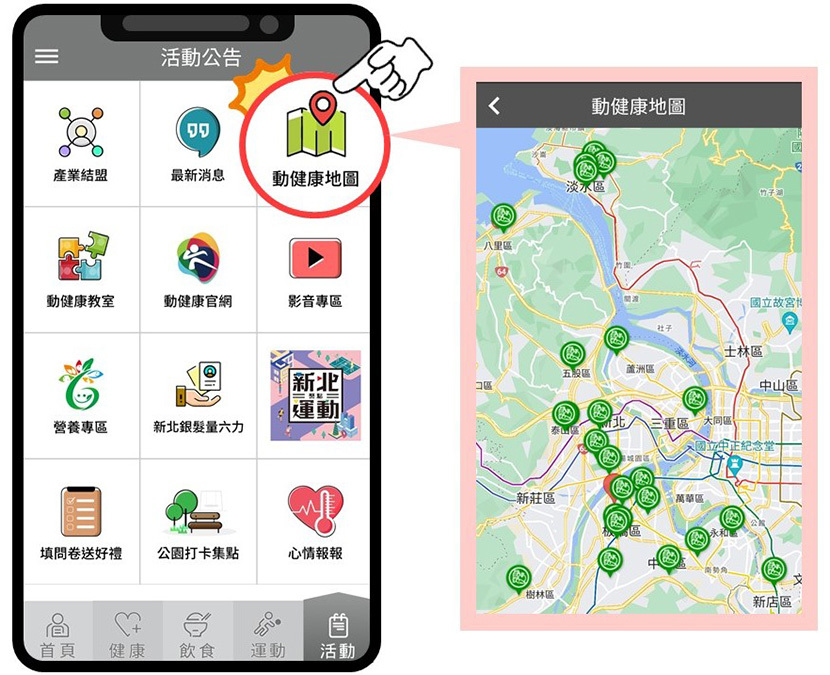 建置健康地圖,提升民眾健康飲食行為之可近性
