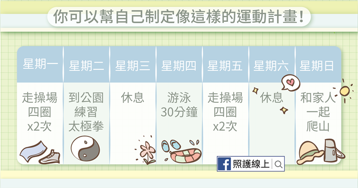 銀髮族的運動計畫 – 實戰練習篇