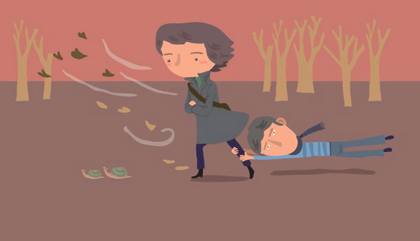 可以攙扶,不要背負